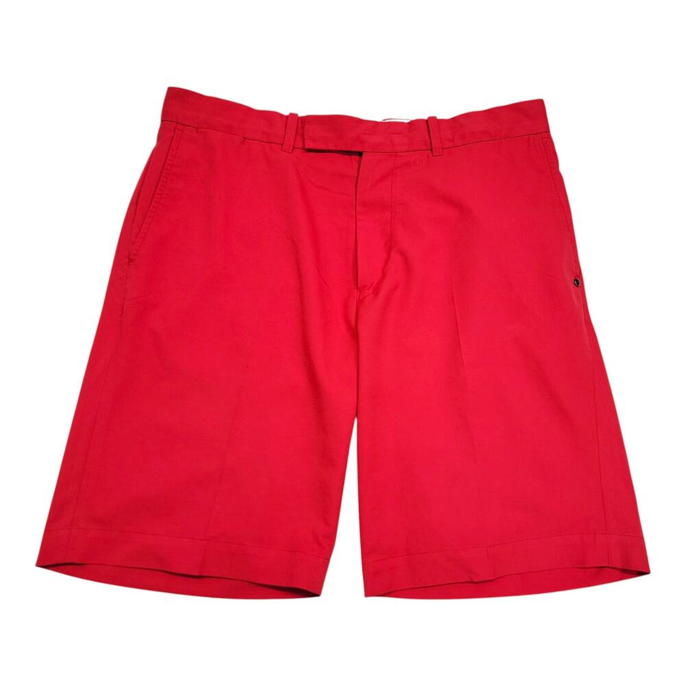 RLX Ralph Lauren Mens 33 Red Golf Shorts Flat Front Athletic Performance Chino